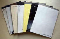 embossedleather.net, legal pads, customized pads, legal size